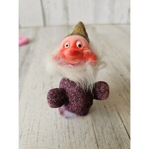 Antique nodder elf German Glitter sparkle fur Xmas decor